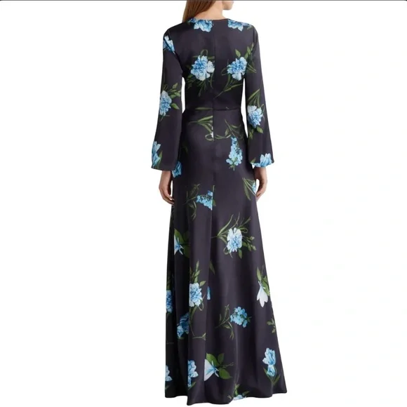 Sachin & Babi Alex Floral Sequin Satin Crepe Gown NWT - Picture 4 of 7
